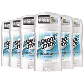 Speed Stick Underarm Deodorant for Men, Aluminum Free, Ocean Surf - 3 Ounce (Pack of 6)