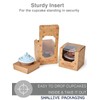 Shallive Christmas Kraft Pre-assembled Cupcake Boxes Individual with Window and