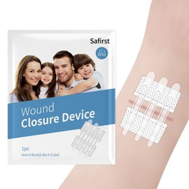 Wound Closure Strips Zip Stitch Sutures Butterfly Bandaids Emergency Laceration Closure Kit for Lacerations Incisions Cuts(6X8CM)