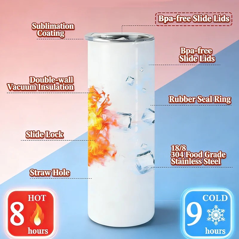 US sublimation tumbler 20oz sublimation blanks 20oz tumblercolor: White, capacity: