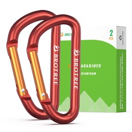 Brotree mini carabiner hook with screw cap for key ring, camping, trekking, hiking, fishing, customisable
