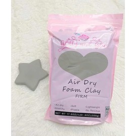 Glittz And Glue Air Dry Foam Firm Clay (Dark Grey)