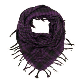 TrendsBlue Trendy Plaid & Houndstooth Check Soft Square Scarf, Purple & Black