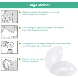 Protector para pezón - 2 Silicona discos lactancia Protectoras de Almacenamiento de Leche - conchas lactancia, pezoneras lactancia, recolector de leche materna, discos de lactancia libre de BPA(70ML/Pairs)