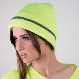 Hutshopping Workout Reflector Knitted Hat, Women's Winter Hat, Jogging Hat with Envelope, orange
