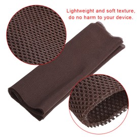 Tihebeyan 140 cm x 50 cm Fabric Dustproof Protective Cloth Cover Stereo Audio Speaker Mesh Grill Cloth (Brown)