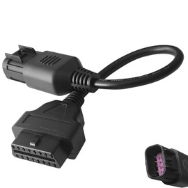 Lunwag Motorcycle Adapter Fit for OBD2 8pin to 16pin OBD Diagnostic Scanner Convertor Adapter Vehicle 16 Pin Connector Compatible with ATV Polaris Slingshot RZR