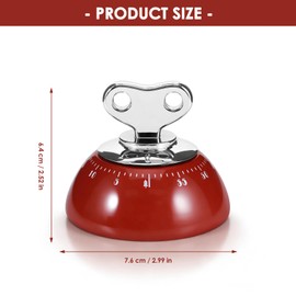Magnetic Mechanical Timer, Mechanical Egg Timer, 60 Minute Mechanical Kitchen Timers Mechanical Loud Timer & Magnetic Back for Cooking Baking Office & Study