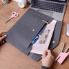Wason Expanding A4 Document File PU Leather Envelope Case Holder-Large