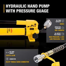 LCyindu Hydraulic Hand Pump 900cc 10000Psi with Pressure Guage for Hydraulic Lifting Pump, CP-700B