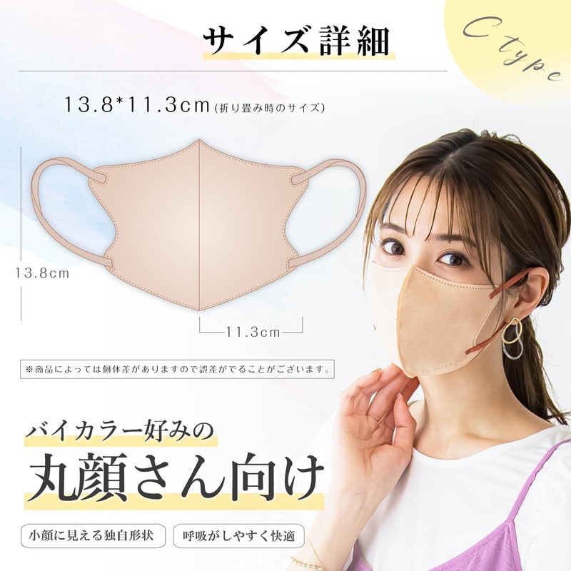 Dozza 3D Mask, Ultra Fine Fiber Material, 3D Mask, Small