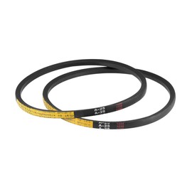 sourcing map 2 x A25 V-belt, A profile, rubber drive belt, 25 inch pitch length