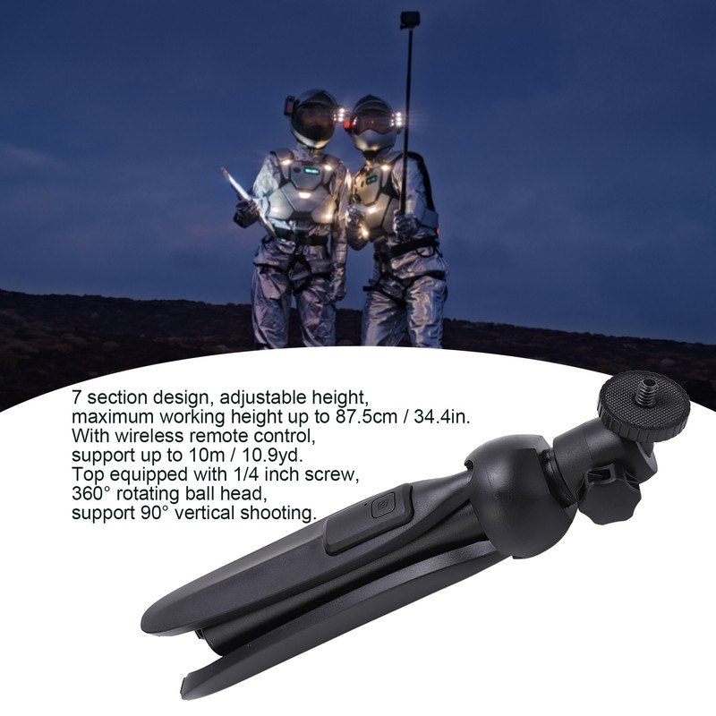 Mini Selfie Tripod with Wireless Remote Control 360° Rotating Ball