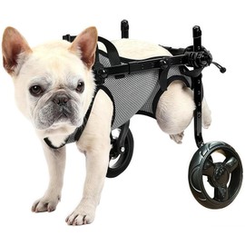 WUDLEP Dog Wheelchair for Back Legs, Doggy Wheelchair with Disabled Hind Legs Walking, Lightweight with Protective Vest Mobility Aids and traction rope for Small Pets Hind Limbs