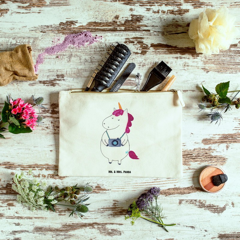 Mr. & Mrs. Panda M Make-Up Bag Unicorn Photographer, White,