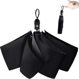 AYO Parasol, Ultra Lightweight, UV Protection, 100% Full Light Blocking, Heat Blocking, One-Touch Automatic Opening/Closing, Folding Umbrella, Compact, Folding Parasol, UV Protection, Windproof, Water