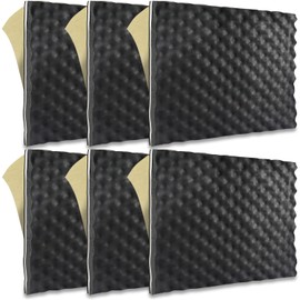 TroyStudio 3 in 1 Car Sound Deadener - 6pcs 16 X 12 X 0.7 Inches Self-Adhesive Butyl Closed Cell Foam Panel Heat Shield Automotive Noise Insulation Mat - Super Thick Sound Proofing Deadening Material