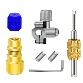 A/C Retrofit Valve Kit, BPV31 Bullet Piercing Tap Valve Line Tap Valve Kit, R12 to R134a Conversion Kit with Dust Cap, A/C Recharge Kit for HVAC Refrigerant System R12 R22 R502 R134A