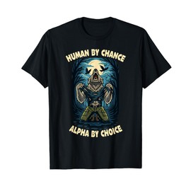 Werewolf Ripping Off Human by Chance Alpha by Choice T-Shirt