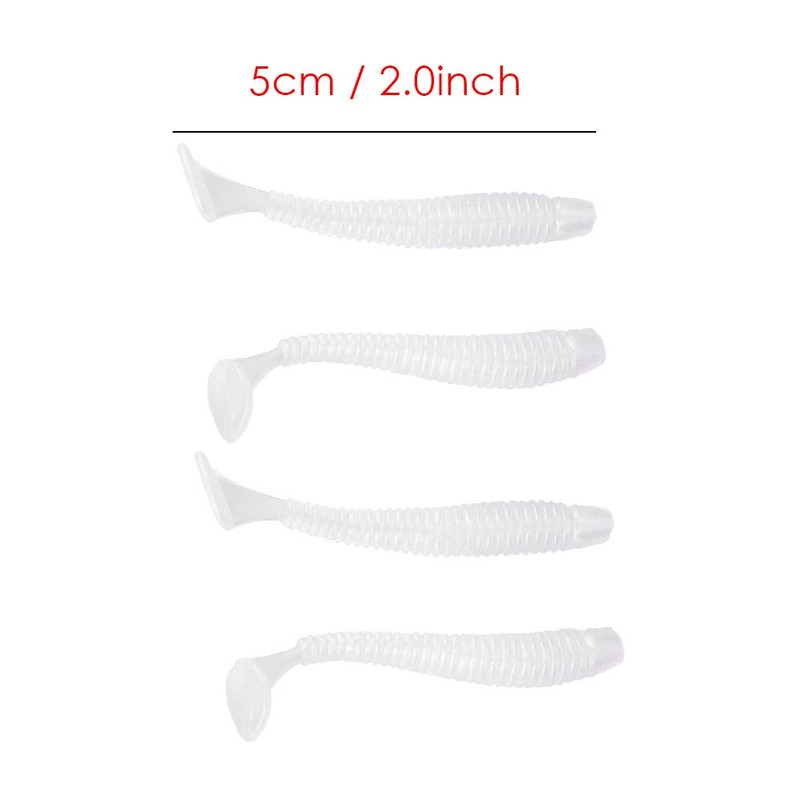 Señuelos De Pesca Plástico,Vinilos De Pesca,50 Pcs 5cm Suave Cebos