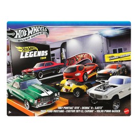 Hot Wheels 1:64 Scale Die-Cast Toy Cars and Trucks Set of 6 HW Legends Vehicles with High Quality Decoration (Styles May Vary) JBY78