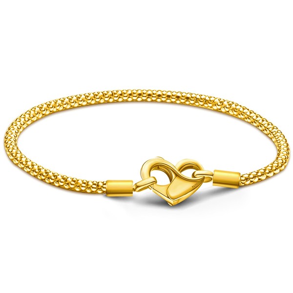 APUUESN Sterling Silver Charms Bracelet with Logo Engraving, Bracelets Moments