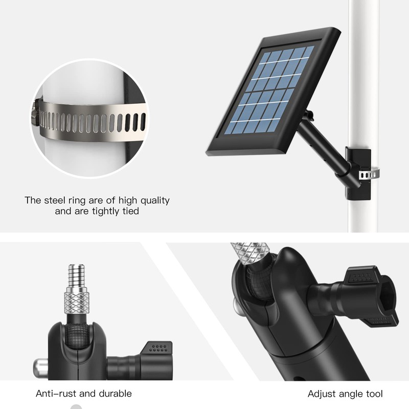 HOLACA Pole Extension Mount Bracket Compatible with R ing/Arlo/Wyze/Eufy/Wasserstein Solar