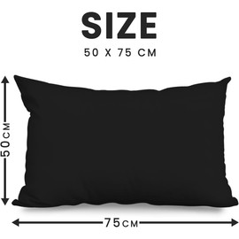 Pillow cases 2 Pack – Soft Brushed Microfiber Envelope Closure (Black, 2 PACK)