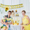 W&LESVAGO 4 Pcs Sunflower Print Taper Candles, 10 Inch Gradient