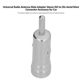 Ymiko Conector de Antena de Radio, Adaptador Macho de Antena de Radio Universal Estéreo ISO a Conector de Mástil de Antena DIN Accesorio para Coche