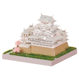 Kawada PS-10 Paper Nano 360 Himeji Castle, 2.8 x 4.7 x 2.8 inches (7 x 12 x 7 cm), Paper Craft Kit, Miniature Kit, Interior