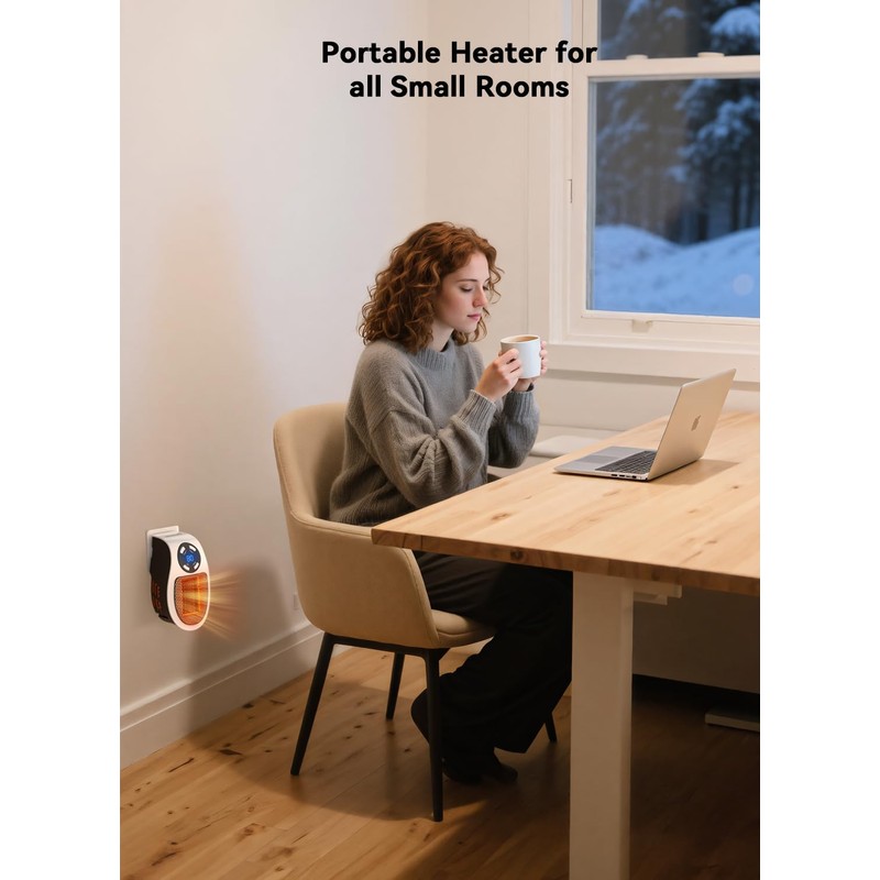 Brightown Wall Plug In Heater 450W, Portable Outlet Heater with