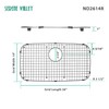 Serene Valley Sink Bottom Grid 26" x 14", Rear Drain