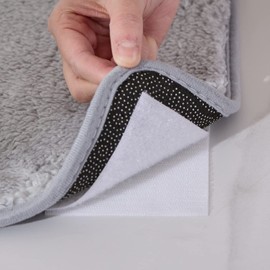 VRSS 12 Pack 3.9 Inch * 3.9 Inch Rug Tape Pads Gripper Hook and Loop Style Non Slip Anti-Slip Washable Grippers for Rugs, Door Mat etc.