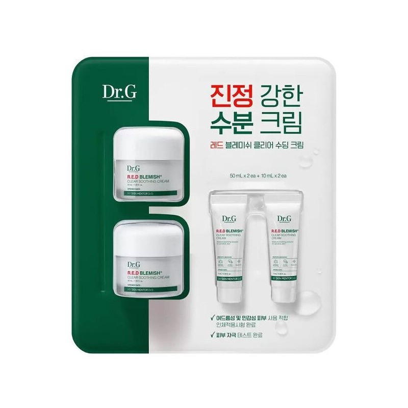 Dr.G Red Blemish Clear Soothing Cream 50mlX2+10mlX2 / 닥터지 레드