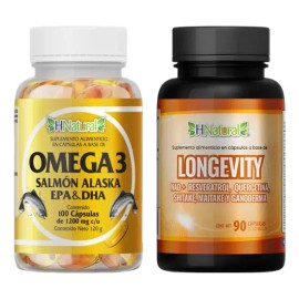 Omega 3 Salmon Alaska Epa & Dha 100 + Nad Longevity 60 Kit Longevidad Premium
