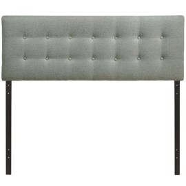 Rosebery Kids Upholstered Queen Panel Headboard in Gray