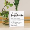 Funny Bathroom Wood Sign Bathroom Definition Sign Wood Block Sign