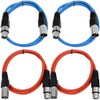 Seismic Audio - SAXLX-3-4 Pack of 3' XLR Male to