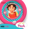 Party Factory Heidi 10 x paper plates, disposable plates, colourful,