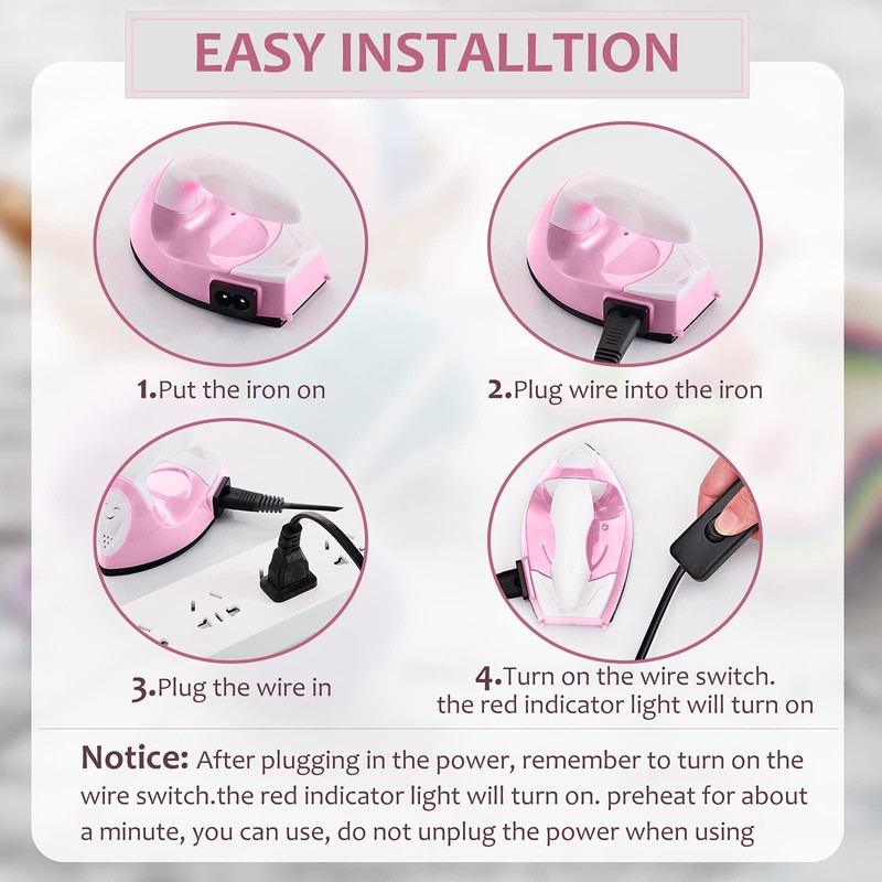 Honoson Mini Craft Iron Mini Heat Press Small Iron Portable