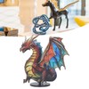 SUNGOOYUE Metal Dragon Shaped Desktop Figurine Ornament, Exquisite Dragon Statue