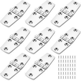 316 Stainless Steel Boat Hatch Hinges,4 inch x 1-1/2 inch (102 x 38mm) Polished Marine Hinge,Marine Boat Hatch Heavy Duty Hinges with Screws,for Boats, Yachts, Doors, Deck,Windows, Cabinets (8 Pack)