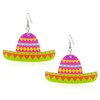 QUSIJIA Colorful Fiesta Drop Earrings Fiesta Party Sombrero Dangle Earrings