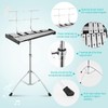 MEDIMALL 32 Notes Glockenspiel Kits, Percussion Xylophone with Adjustable Stand,