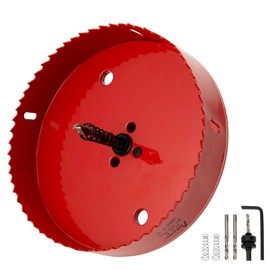 MAZING 6 Inch Bi-Metal Hole Saw, 152mm Hole Cutter for Cutting Holes in Wood, Plastic, Ceiling, Drywall and Thin Metal Sheet, Hex Shank Hole Saw Kit Ideal for Recessed Lights