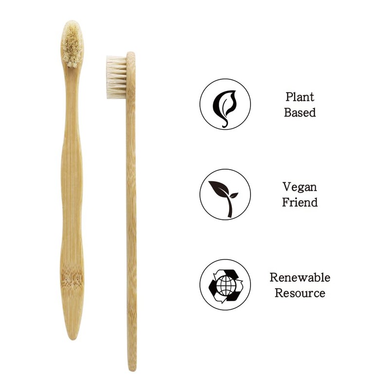 N-amboo Bamboo Toothbrush Boar Bristles 100% Biodegradable and Natural 8