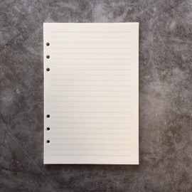 Refill Paper/Loose Sheets for 8.5 Inch A5 6-Hole Cover Round Ring View Binder File Folder (A5 Paper Refill-Lined, 1 Pack)