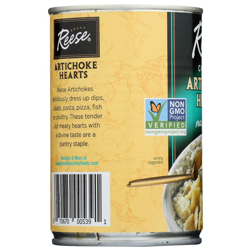 Reese Chopped Artichoke Hearts, 14 Ounces, (Pack of 12)