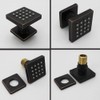 Showerhead Body Spray, HOMEDEC 2inch Brass Square Massage Shower Jet